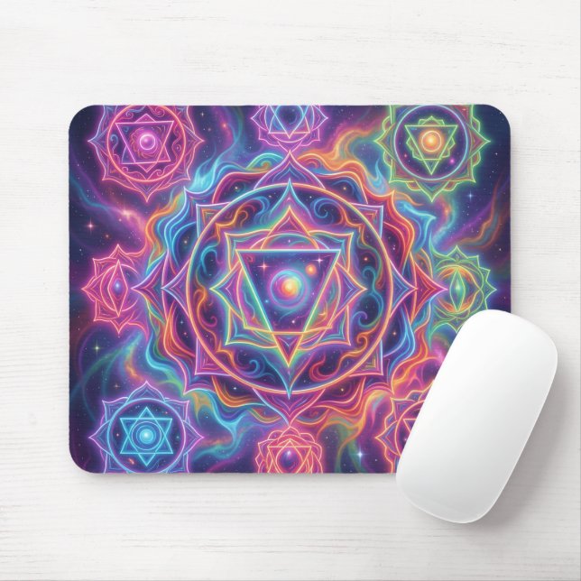 Die 7 Chakren´10 Mouse Pad (With Mouse)