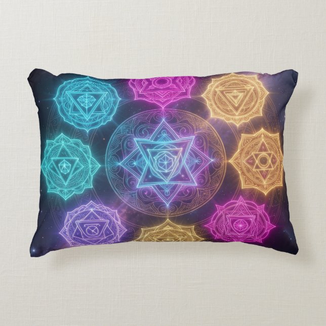 Die 7 Chakren´6 Accent Pillow (Front)