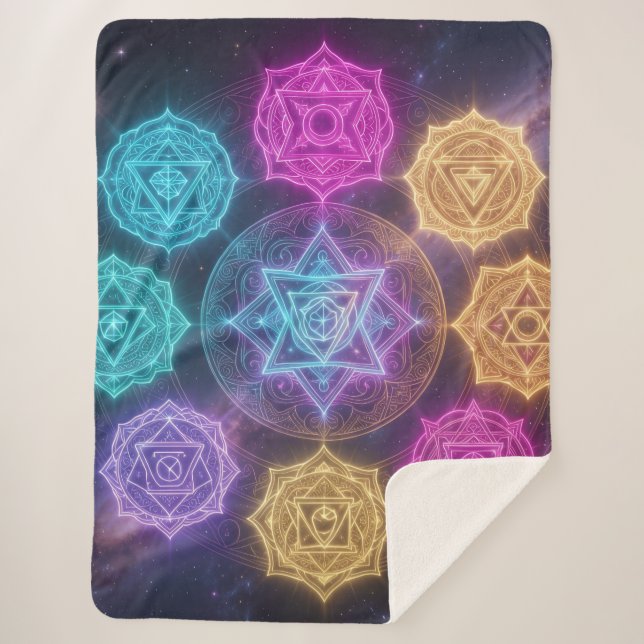 Die 7 Chakren´6 Sherpa Blanket (Front)