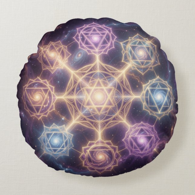 Die 7 Chakren´7 Round Pillow (Front)