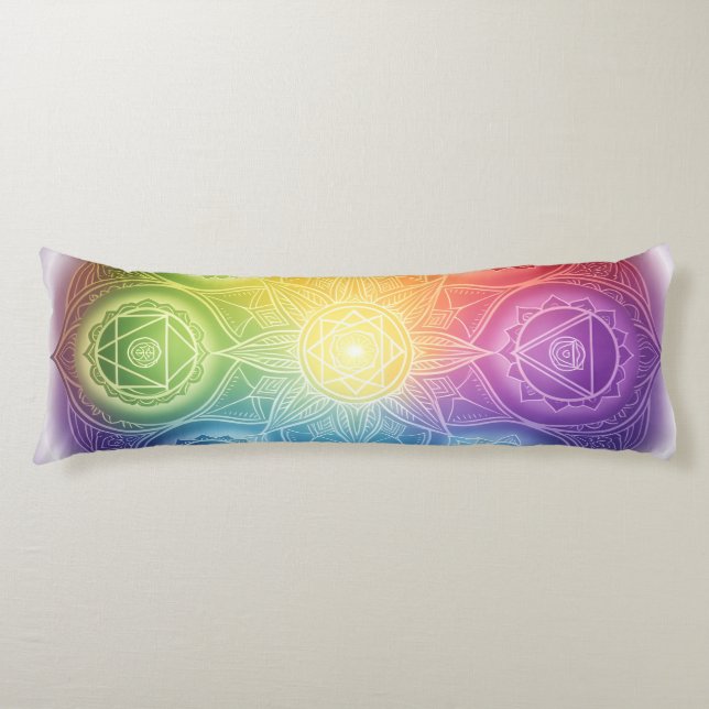 Die 7 Chakren´9 Body Pillow (Front)