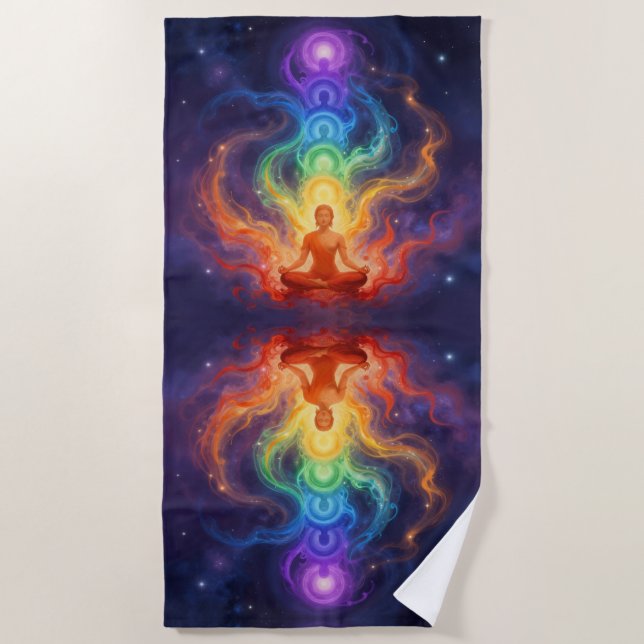 Die 7 Chakren Beach Towel (Front)