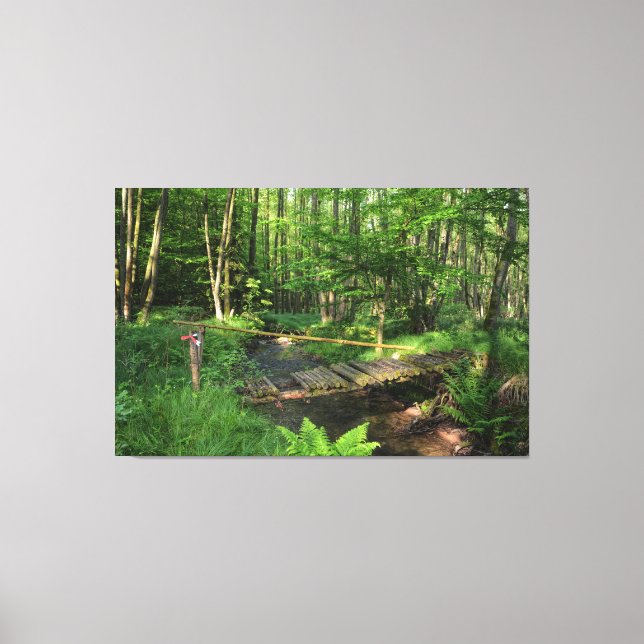 Die Brücke am Bach Canvas Print (Front)