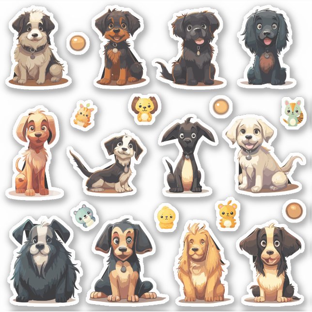 Die Cut Dog Stickers (Front)