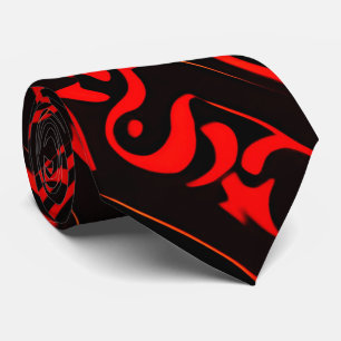 Die cuts Red Floral Smooth corner Geometr Pattern Tie