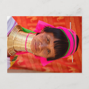 Die Giraffenhalsfrauen aus Myanmar Postkarte Postcard
