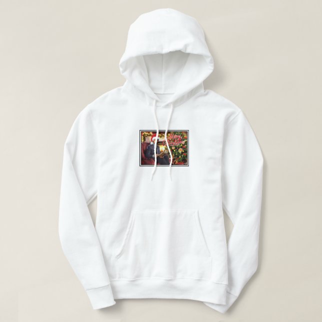 Die Hard Hans Gruber Merry Christmas Hoodie (Design Front)