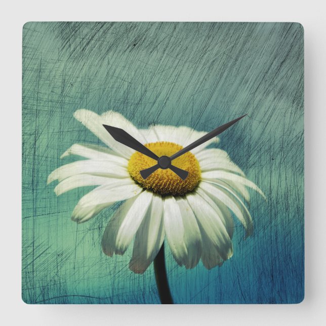 Die Margerite Square Wall Clock (Front)