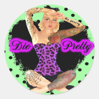 Die Pretty Classic Round Sticker