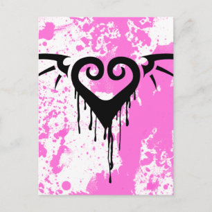 die romantic heart postcard