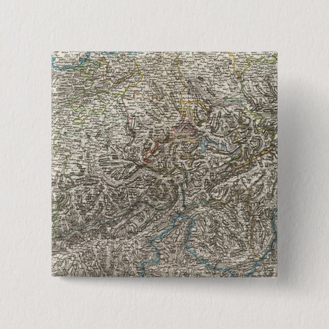 Die Schweiz - Switzerland 2 Inch Square Button (Front)