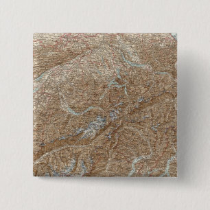 Die Schweiz, Switzerland Atlas Map 2 Inch Square Button