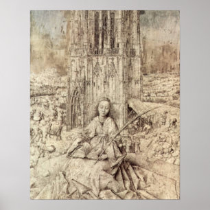 Die St. Barbara by Jan van Eyck Poster