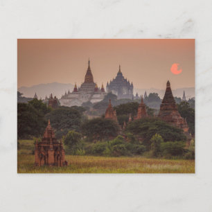 Die Tempel von Bagan in Myanmar Postkarte Postcard