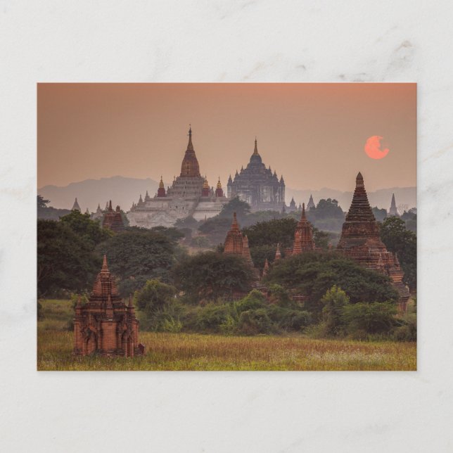 Die Tempel von Bagan in Myanmar Postkarte Postcard (Front)
