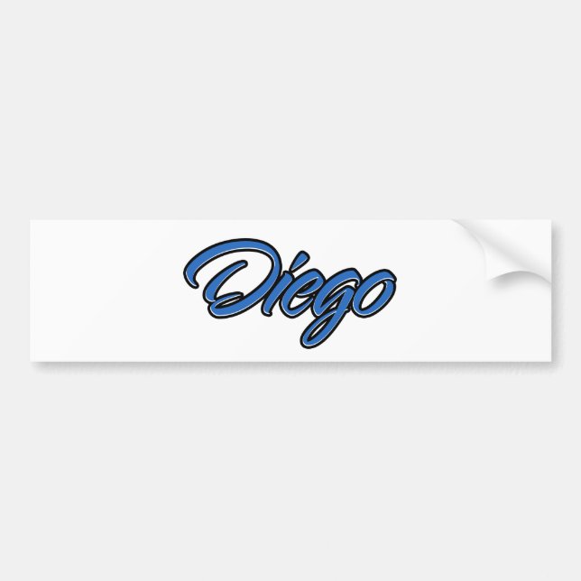 Diego Name blue Aufkleber Sticker Autoaufkleber (Front)