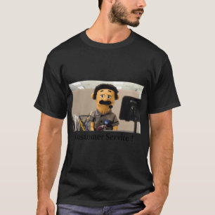 Diego Puppet, Customer Service ! Baseball ¾ Sleeve T-Shirt