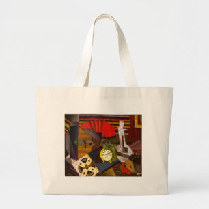 Diego Rivera The Alarm Clock Surrealism Art Large Tote Bag