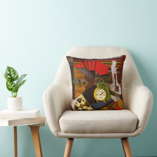 Diego Rivera, The Alarm Clock, Throw Pillow