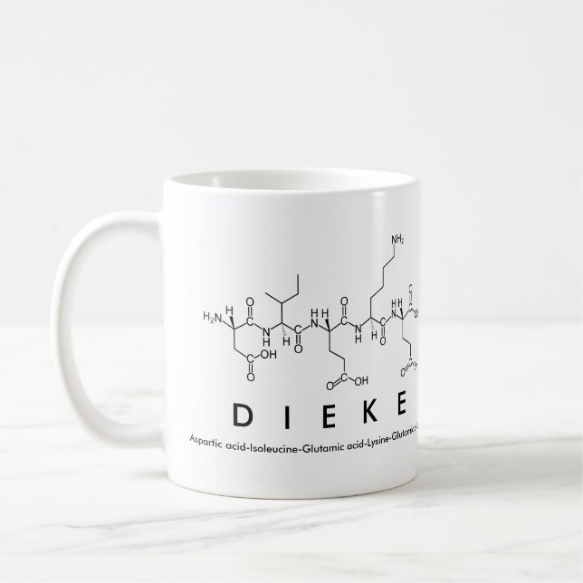Dieke peptide name mug (Left)
