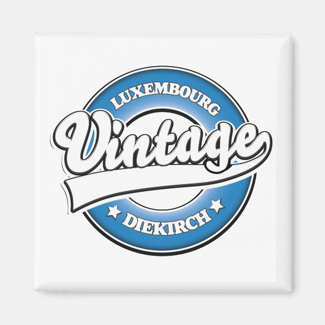 Diekirch luxembourg retro logo  magnet (Front)