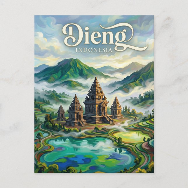Dieng Plateau Indonesia Postcard (Front)