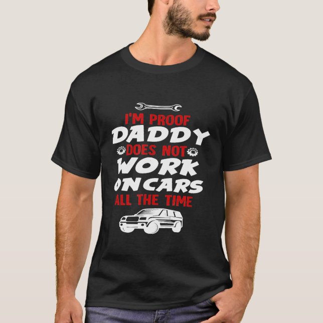 Diesel Aircraft Car Mechanic Im Proof Daddy T-Shirt (Front)