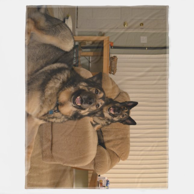 Diesel and Chopper - Brothers Forever Fleece Blanket (Front)