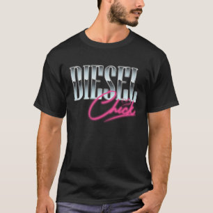 Diesel Chick Trucker Truck Driver Women Retro Vin T-Shirt