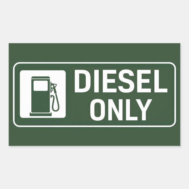 Diesel Fuel Only Sticker (Front)