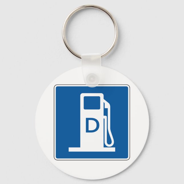 Diesel Gas Street Sign Keychain (Front)