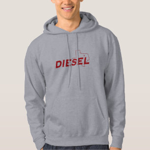 Diesel Heather/Red Hoodie