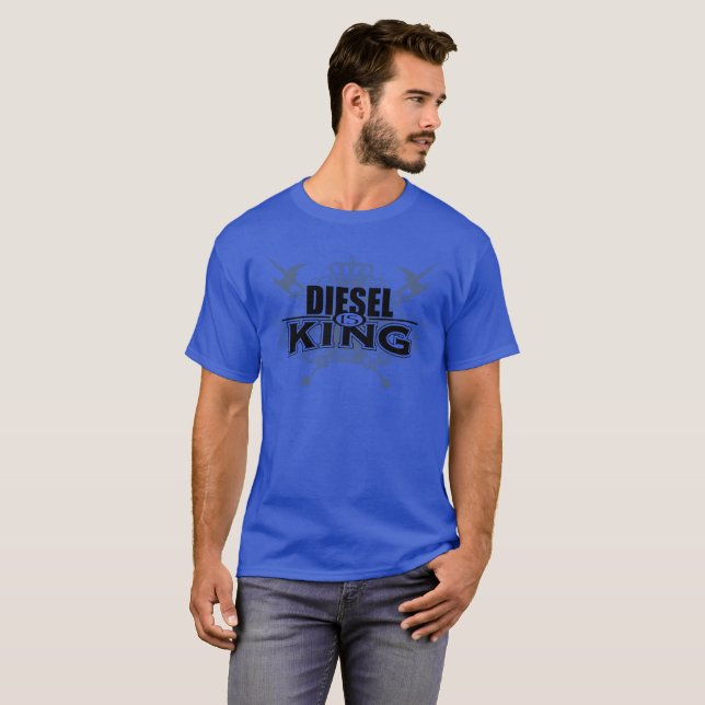 Diesel is king blue shirt (Front Full)