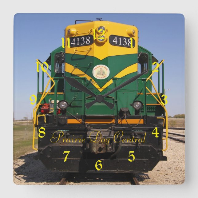 Diesel Locomotive No. 4138 Square Clock (Front)