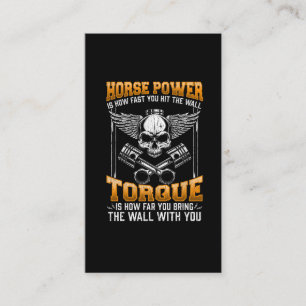 Diesel Mechanic Horsepower Torque Auto Car Lover Business Card