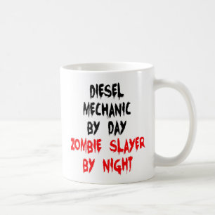 Diesel Mechanic Zombie Slayer Joke Coffee Mug