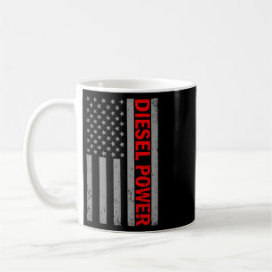 Diesel Power Usa Flag Truck Turbo Brothers Mechani Coffee Mug