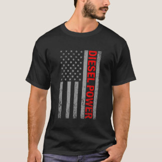 Diesel Power USA Flag Truck Turbo Brothers Mechani T-Shirt