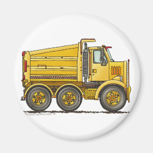 Diesel Tandem Dump Truck Construction Magnets