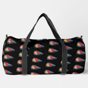 Diesel Train for Railroad Fan on Black Duffle Bag