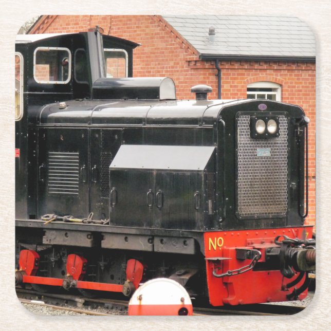 DIESEL TRAIN SQUARE PAPER COASTER (Front)