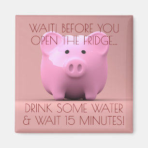 Diet advice from a pig! Motivational Magnet