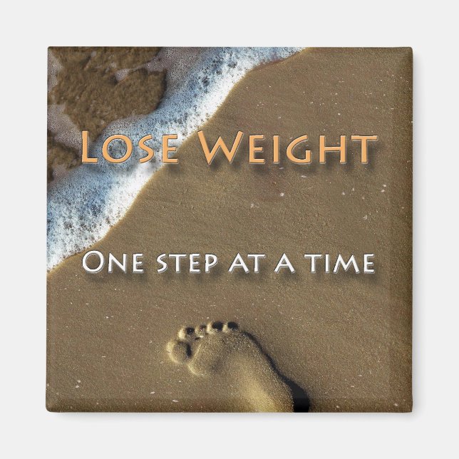 Diet and Weight Loss One Step At A Time Magnet (Front)
