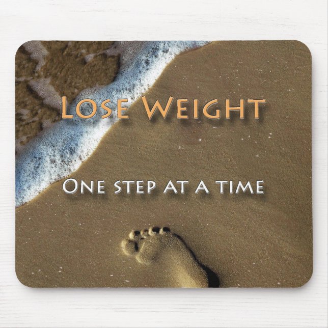 Diet and Weight Loss One Step At A Time Mouse Pad (Front)