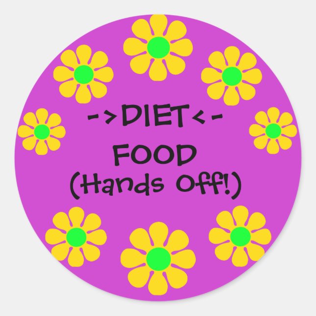 Diet Food Stickers (Front)