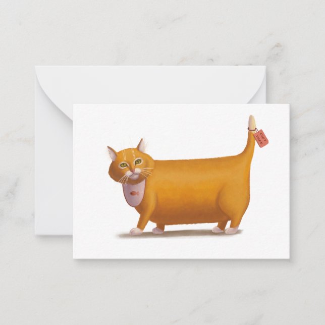Diet Free Cat Card (Front)