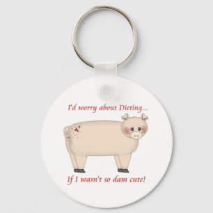 Diet Pig Keychain