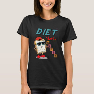 Diet Starts Never Doughnut Weightlifting T-Shirt