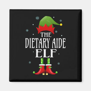 Dietary Aide Elf Xmas Funny Family Matching Christ Magnet