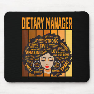 Dietary Manager Powerful Black History Month Black Mouse Pad